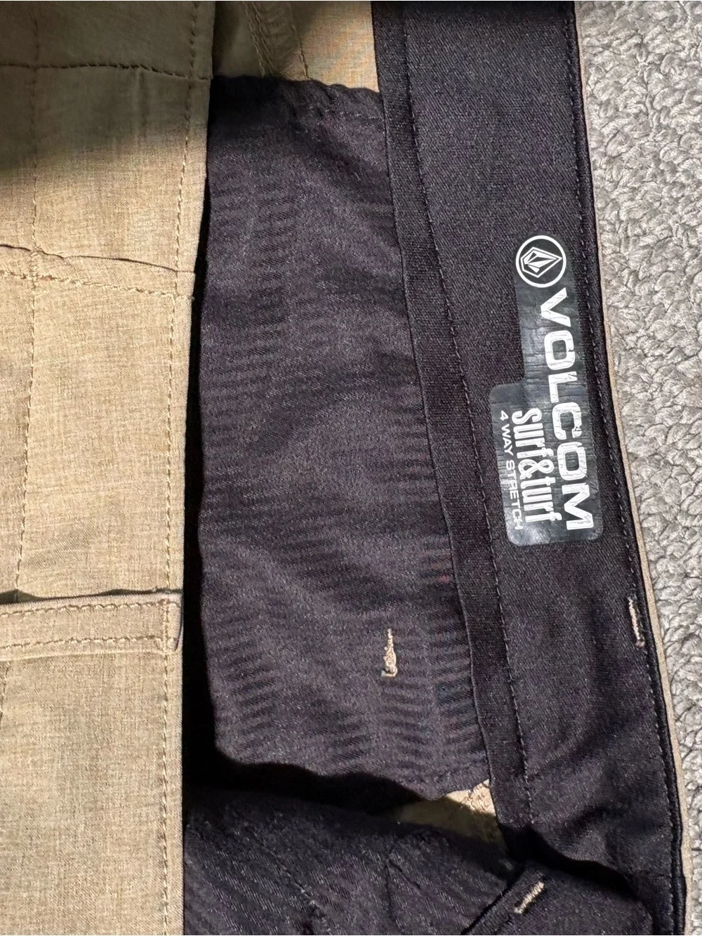 Volcom Men’s Tan Flat-Front Shorts